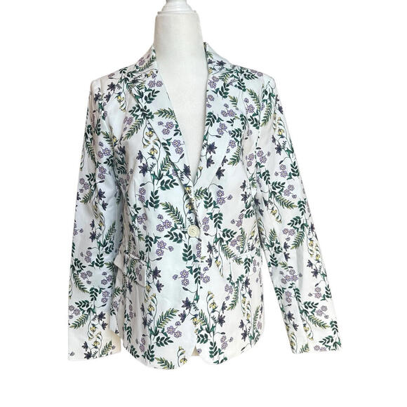 Liz Claiborne Blazer Floral Print Spring Jacket Women’s Lined Size Small NWT - Picture 2 of 8